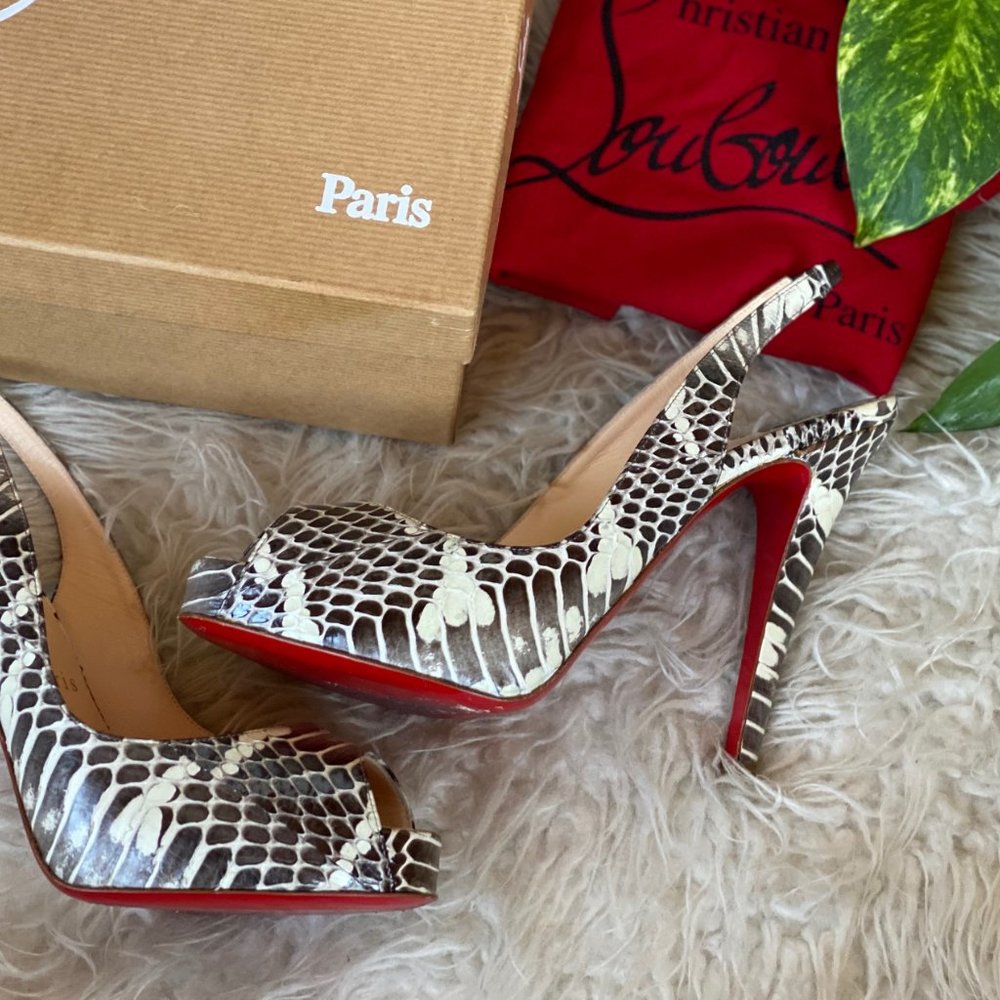 N PRIVE watersnake mango heels